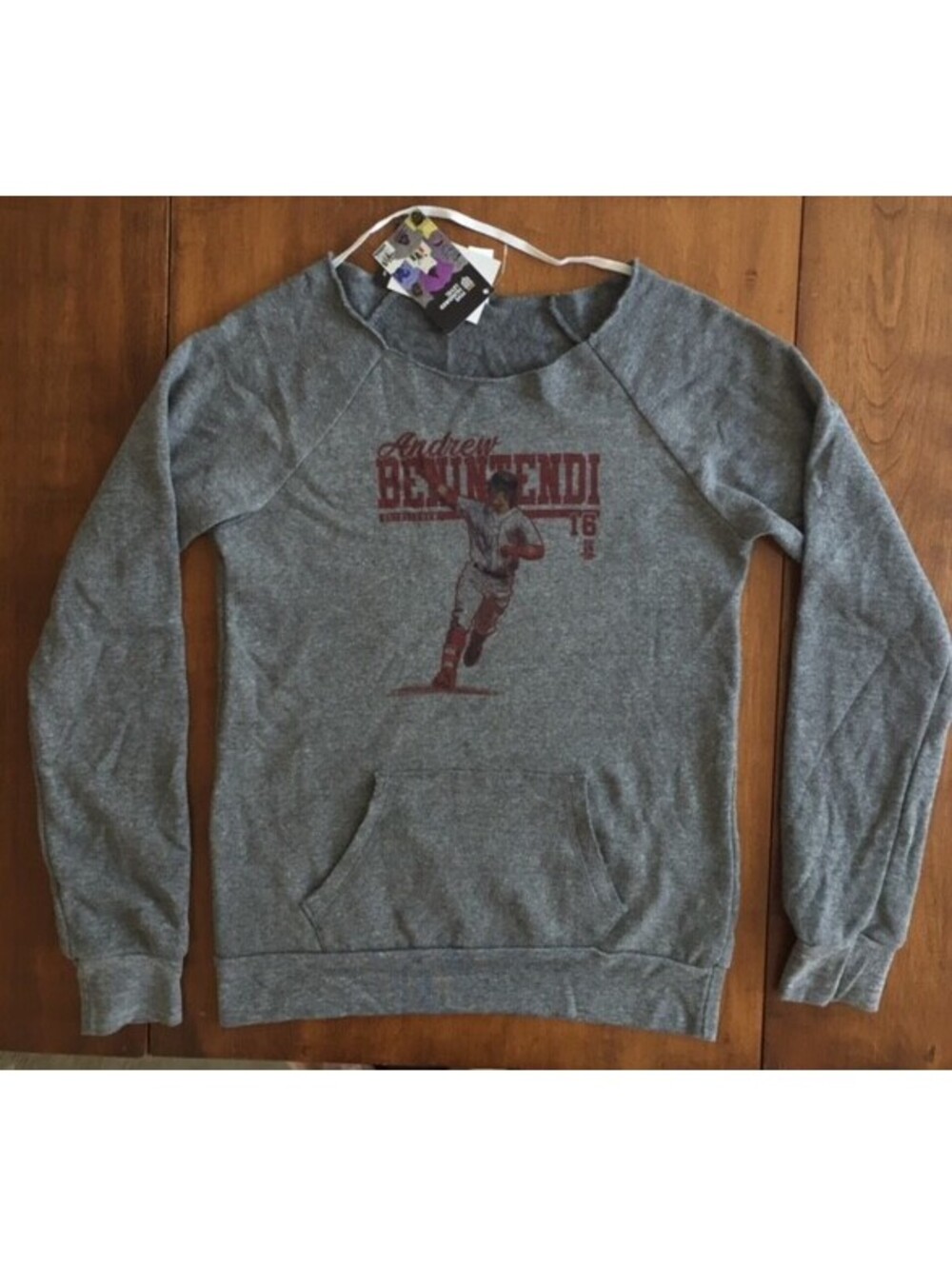 NWT Womens 500 LEVEL ANDREW BENINTENDI BOSTON REDSOX BASEBALL SWEATSHIRT Gray M